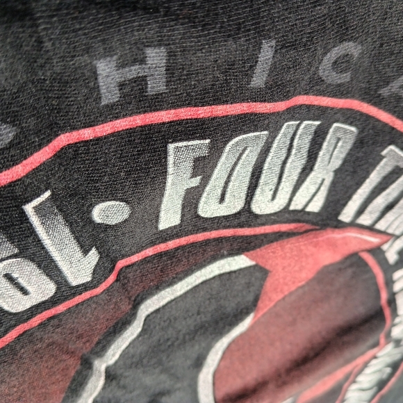 Vintage Pro Player Chicago Bulls 4 Time Champions Black T Shirt Mens Size XL - Picture 5 of 5